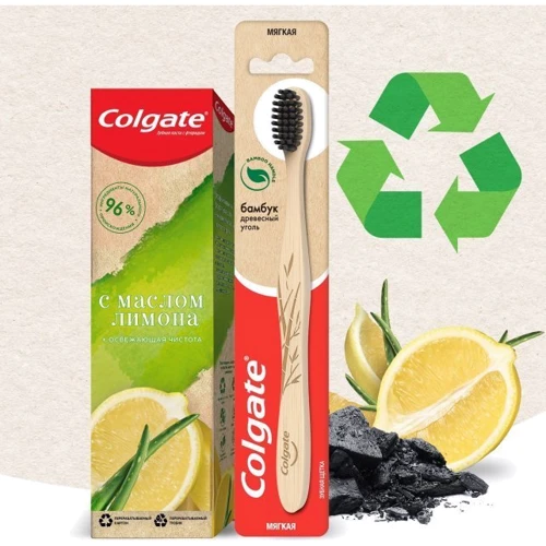Colgate Naturals Зубна паста Освіжаюча чистота 75 мл + Зубна щітка Colgate Бамбук м'яка: Клас косметики Масс-маркет