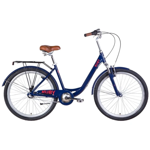 Велосипед Dorozhnik RUBY AM планет. с багажником зад St, с крылом St 2022 SHIMANO NEXUS AL 26" темно-синий (OPS-D-26-198)
