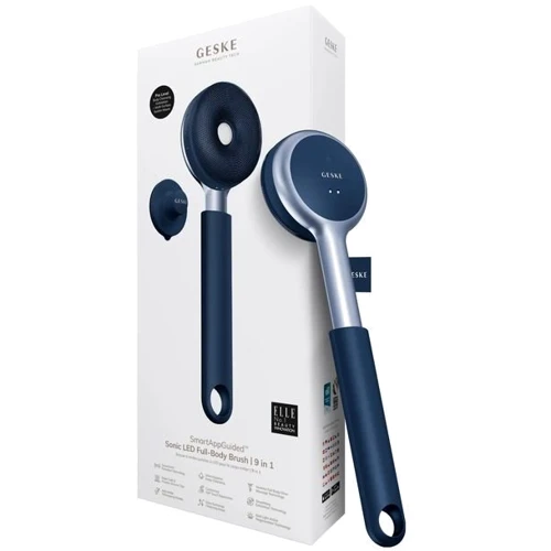 Звукова світлодіодна щітка для тіла GESKE Sonic LED Full-Body Brush&Intensive Exfoliator 9в1 midnight