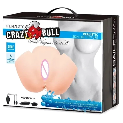 Мастурбатор з вібрацією LYBAILE Crazy Bull Veronica Dual Vagina and Anal (BM-00900T72ZK)