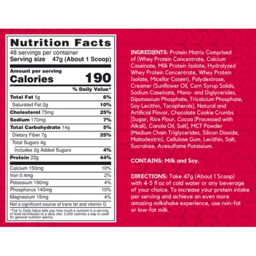 Протеин BSN Syntha-6 2270 g / 48 servings / cookies&cream: Вид Многокомпонентные