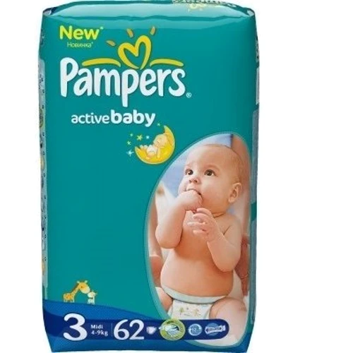 PAMPERS Active Baby Midi (4-9 кг) ЕкономУпак 62
