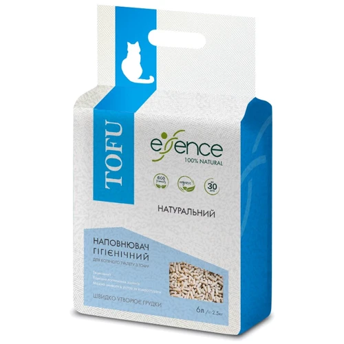 Наповнювач для котячого туалету Essence з натурального тофу 2 мм 6 л (4820261920031): Вид Соевый