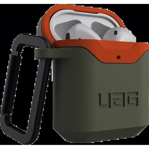 Чехол для наушников Urban Armor Gear UAG Std. Issue Hard 001 (V2) Olive/Orange (10242F117297) for Apple AirPods 1/2