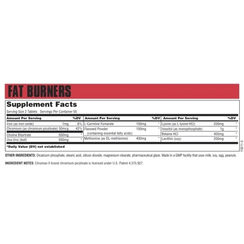 Жиросжигатель Universal Nutrition Fat Burners 110 tabs: Пол Унисекс