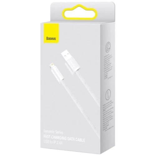 Кабель Baseus USB Cable to Lightning Dynamic Series Fast Charging 2.4A 1m White (CALD000402): Тип USB Cable - Lightning