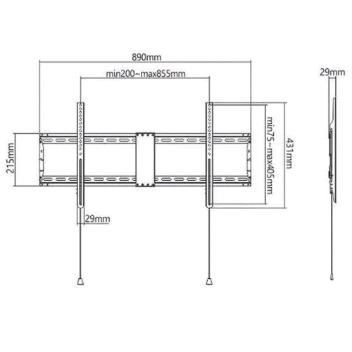 Кронштейн для ТВ Gembird WM-90F-01