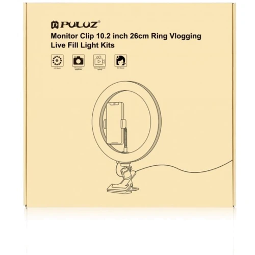 Кольцевая USB LED лампа Puluz PKT3126B 10.2" с зажимом (PKT3126B): Производитель Puluz
