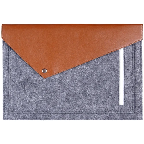 Gmakin Cover Envelope Felt Brown/Grey with Snap (GM12-15) for MacBook Pro 15/Pro 16: Колір сірий (Space Gray)