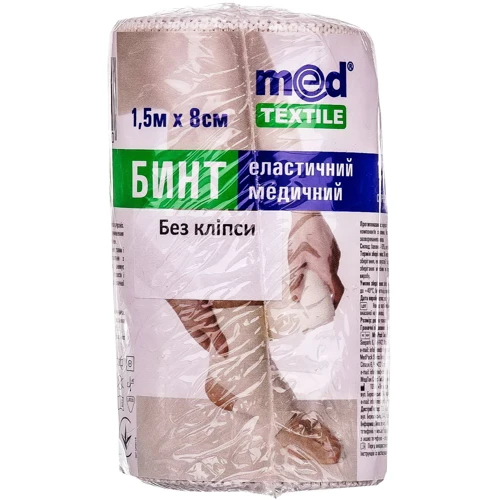 

Бинт эластичный медицинский Medtextile средней растяжимости 1.5 м x 8 см