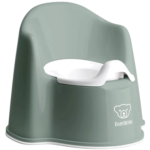 Горщик-крісло BabyBjorn Potty Chair темно-зелений / білий
