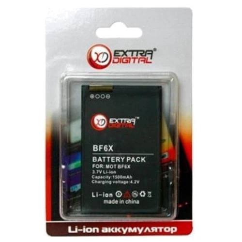 Аккумулятор Аккумулятор ExtraDigital for Motorola BF6X (1500 mAh) - DV00DV6135: Совместимость с брендом Motorola
