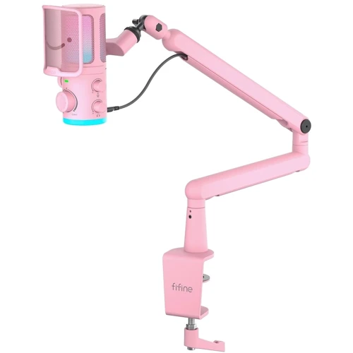 Конденсаторный USB микрофон Fifine TAM6P Pink: Тип Универсальные