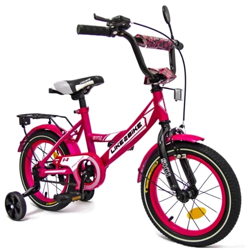 Велосипед детский 2-х колесный 14'' 211403 (RL7T) Like2bike Sky, розовый, рама сталь, со звонком