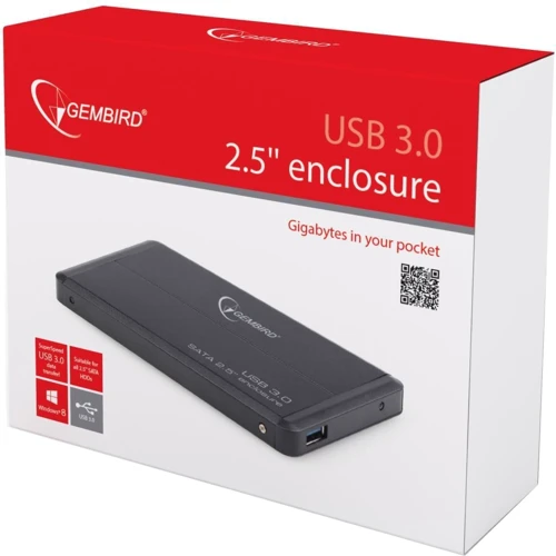 Аксесуар для накопичувача Gembird (EE2-U3S-2) Black фото 2