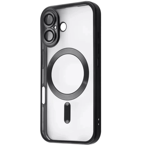 Чехол для iPhone TPU Case Metal Matte Case with Magnetic Ring Black for iPhone 16