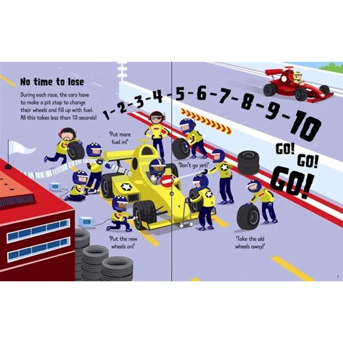 Wind-up Racing Cars / Интерактивная книга Спортивные автомобили: Количество страниц 14