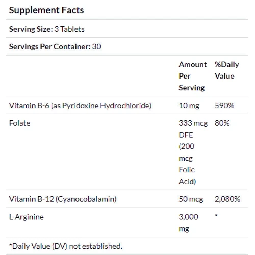Natrol L-Arginine, 3.000 mg, 90 Tablets (NTL-05234): Форма випуску таблетки