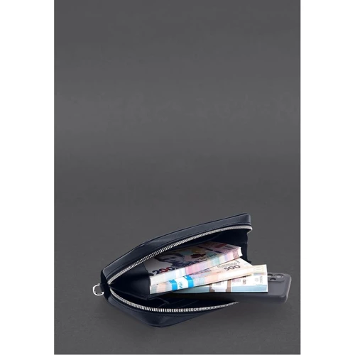 Клатч-купюрник BlankNote 4.0 синий (BN-KLATCH-4-navy-blue): Тип ручки Со съемной ручкой, Короткая ручка