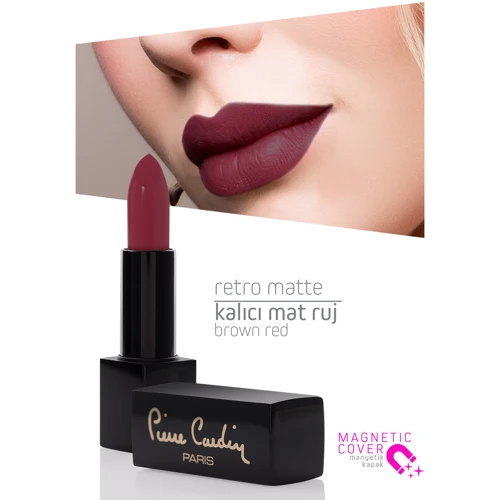 Pierre Cardin Retro Matte Lipstick №154 Ruby Red Помада для губ 4 g: Тип помади Помада-стик