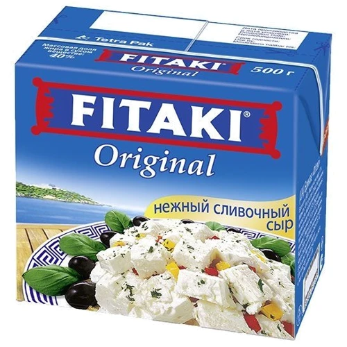 Сыр Fitaki Original 40% 500 г (DL6303): Вес нетто 500 г