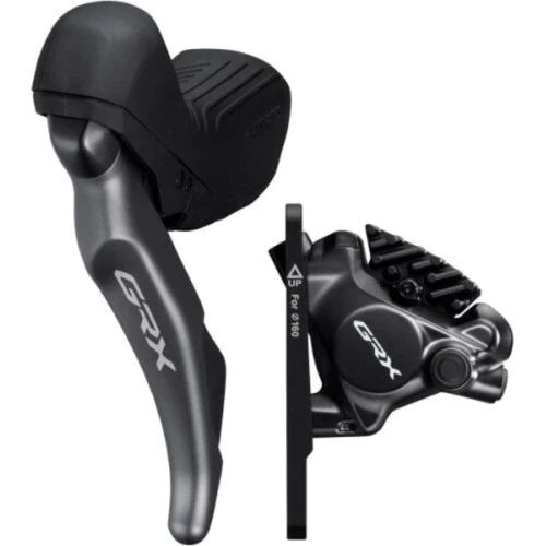 Тормоз гидравл диск Shimano RX820 GRX, передний (левая ручка/шифтер ST-RX820 2-шв., калипер, гидролиния 1000мм) (IRX8202DLF6SC100A)