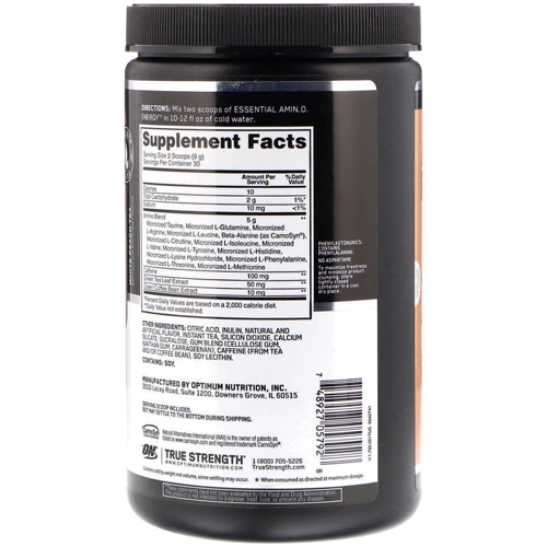 Аминокислота для спорта Optimum Nutrition Essential Amino Energy 270 g /30 servings/ White Peach Tea: Тип Комплексные