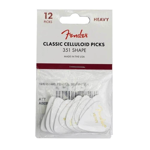 Медиатор Набор медиаторов Fender 351 White: Толщина  Толстые (0.74 - 1.0 мм)