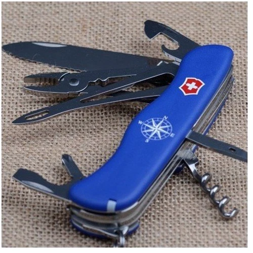 Мультитул Victorinox Skipper 111мм/17предметов/синий нейлон (0.9093.2W): Тип Карманный