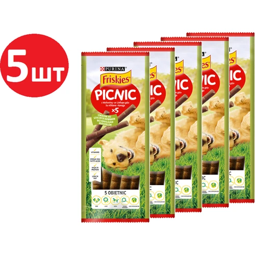 Лакомство для собак Friskies Picnic Дополнительный с говядиной 5х42 г (7613034749284)