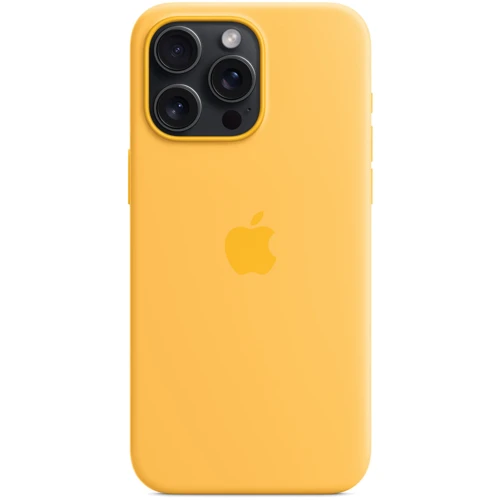 Чехол для iPhone Apple Silicone Case with MagSafe Sunshine (MWNP3) for iPhone 15 Pro Max: Материалы Силикон