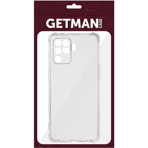 Чехол для телефонов TPU Case GETMAN Ease logo Full Camera Transparent for Oppo Reno 5 Lite: Материал TPU (термополиуретан)