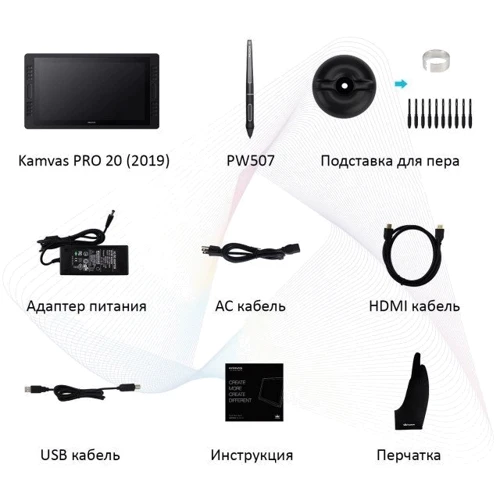 Графічний планшет Huion Kamvas Pro 20 (2019) + рукавичка фото 8