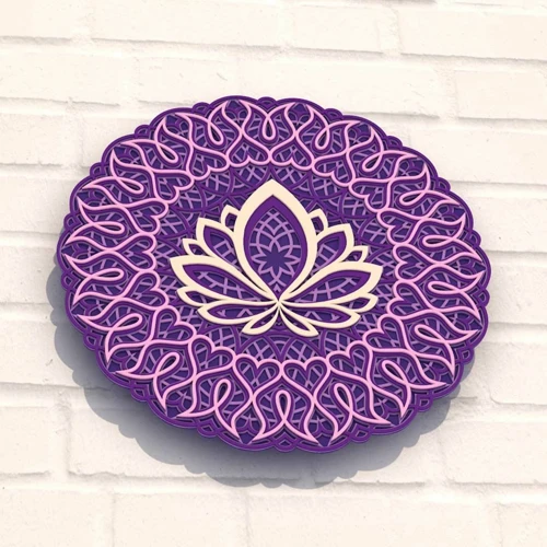 Деревянная картина-раскраска Wortex Woods Мандала Лотус 3 30x30 (3DP30012)