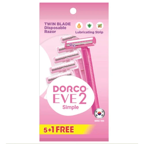 Dorco EVE Женский одноразовый станок 2 лезвия 6 шт.