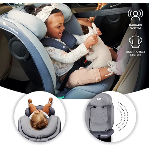 Автокресло Kinderkraft i-Grow i-Size Grey (KCIGRO00GRY0000): Внутренние ремни 5-ти точечные