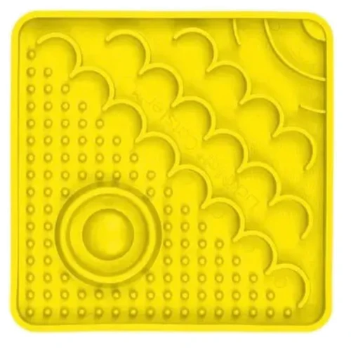 Коврик для медленного питания кошек LickiMat CAT CATSTER YELLOW (9349785008469)