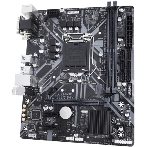 GIGABYTE B365M D2V: Роз'єми на платі SATA 3.0, M.2, PCI Express x1