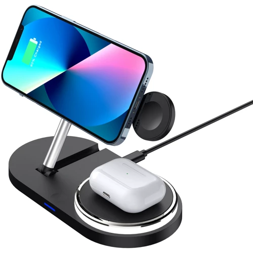Зарядное устройство ArmorStandart Wireless Charger H102 3 in 1 Magnetic Black (ARM78103): Количество USB-портов 1
