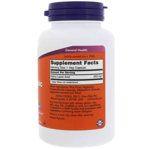 Now Foods Alpha Lipoic Acid 250 mg 120 caps: Вид ферментні