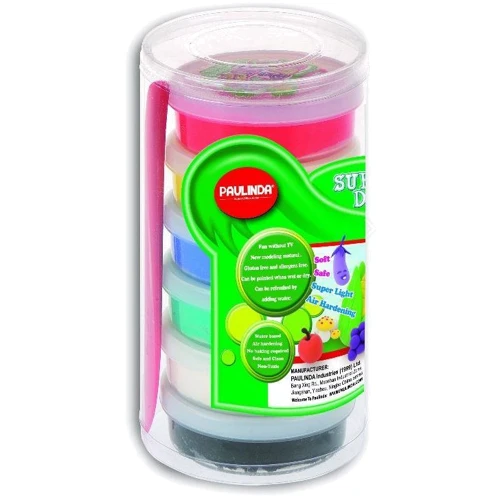 Маса для ліплення Paulinda Super Dough 6x14г пластиковий бокс (PL-081051)