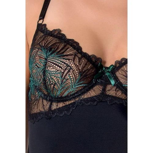 Сексуальное боди Passion FLORIS BODY black L/XL
