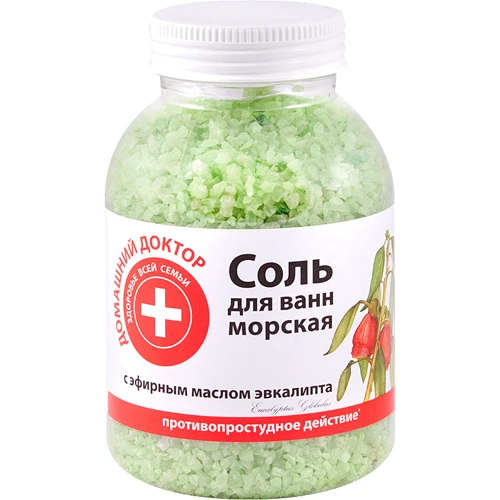 Домашний Доктор Соль с эфирным маслом эвкалипта 1000 g