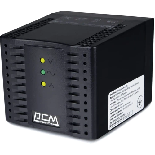 Стабилизатор напряжения Powercom TCA-2000 Black: Рабочая частота, Гц 50