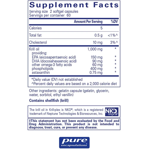 Pure Encapsulations Krill-plex 120 caps (PE-00682): Тип Масло криля
