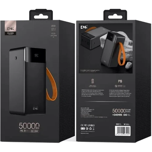 Внешний аккумулятор King Power Bank 50000mAh QC3.0 LED 22.5W Black (KPG-508)