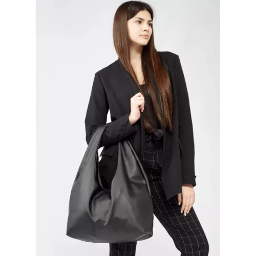 Женская сумка хобо Sambag HOBO L черная (53300001): Тип ручки Длинная ручка