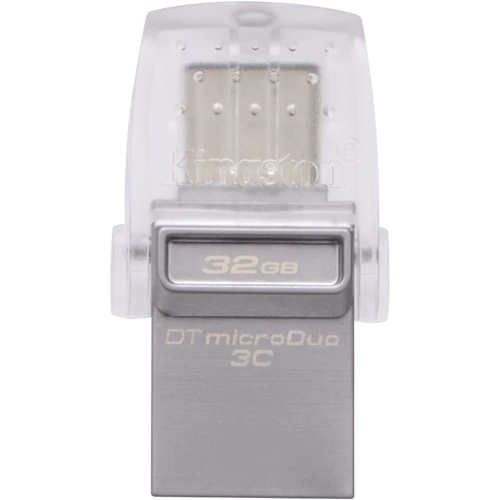 USB-флешка Kingston 32GB DataTraveler MicroDuo USB 3.1/Type-C Metal Silver (DTDUO3C/32GB): Стандарт USB USB Type-C / USB 3.1