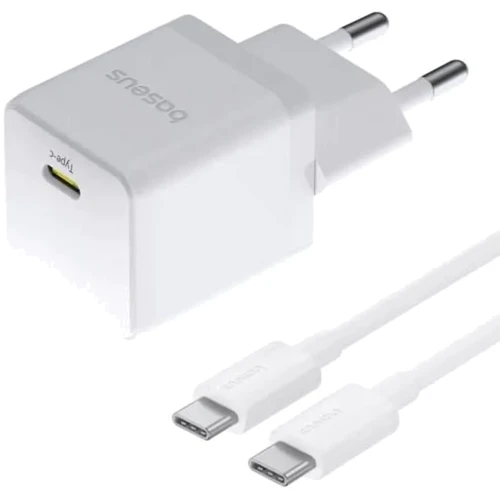 Зарядное устройство Baseus USB-C Wall Charger Palm 1C 20W with USB-C Cable White (P10111602213-01)