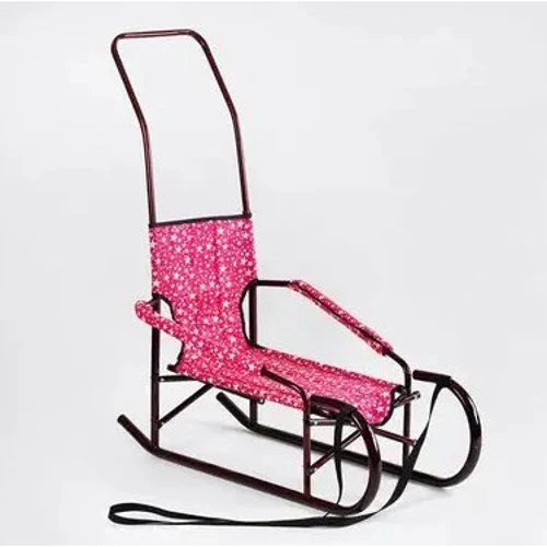 Санки Сложные с ручкой цвет бордовый (СК72693): Производитель Noname